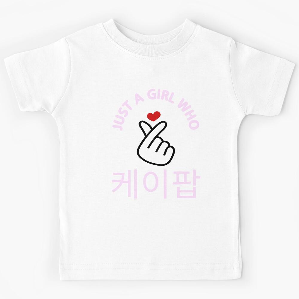 Just A girl Who Love Korean Pop Kids T-Shirt 100