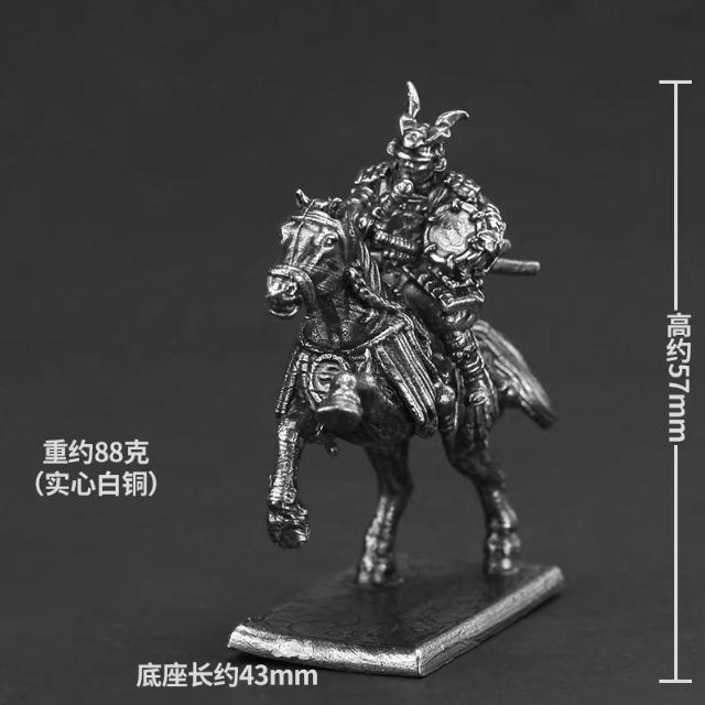 Metal Japanese Samurai Cavalry Warrior Model Wargame Miniature Tabletop Game Piece Car Home Decor Military Collection Figurine