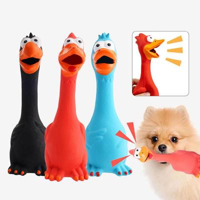 Quietschendes Hundegummi-Spielzeug Hundelatex-Kauspielzeug Huhn Tier Bissfest Welpen-Soundspielzeug Hundezubehör für kleine, mittelgroße und große Hunde