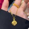 New In Wire Drawing Rhombus Pendant Hollow Out Geometry Necklace Fashion and Trend Light Luxury Collar Chain  Gift