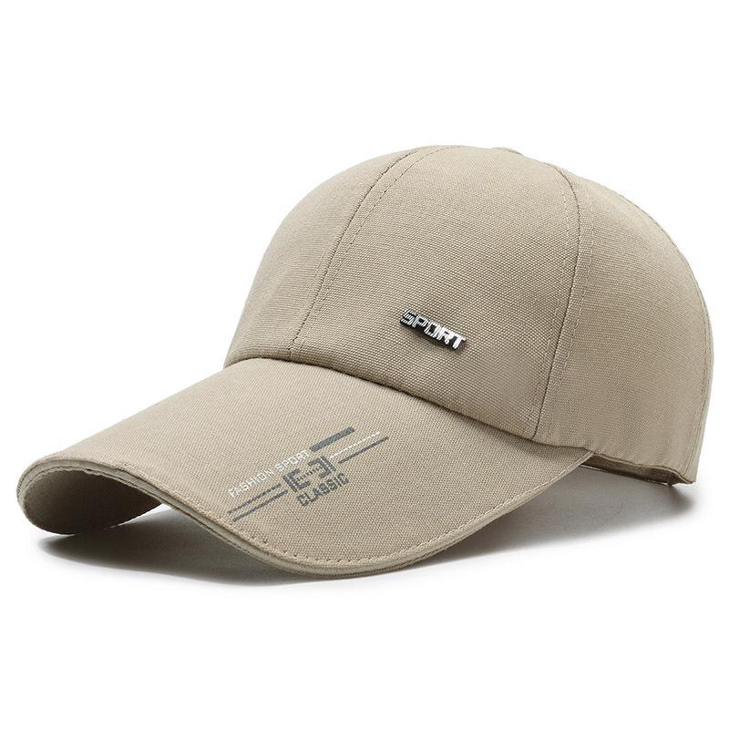 Herren Baseballkappe Sonnenschutzhut UV-Schutz Sonnenschirm Anglerhut Herbst Große Kopfgröße Harte Kappe mit Schirm Leicht Atmungsaktiv Leinwand Baseballkappe