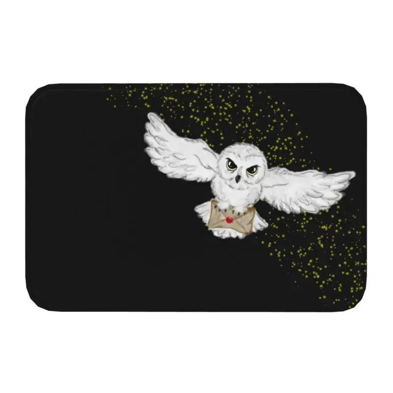 Crow Moon Door Mat Anti-Slip Kitchen Bathroom Halloween Spooky Witch Garage Floor Entrance Rug
