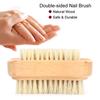 Double Sided Nail Brush, Beech Brush for Removing Dead Skin and Cleaning Cuticles, with Narrow and Wide Brush Sides for Salon