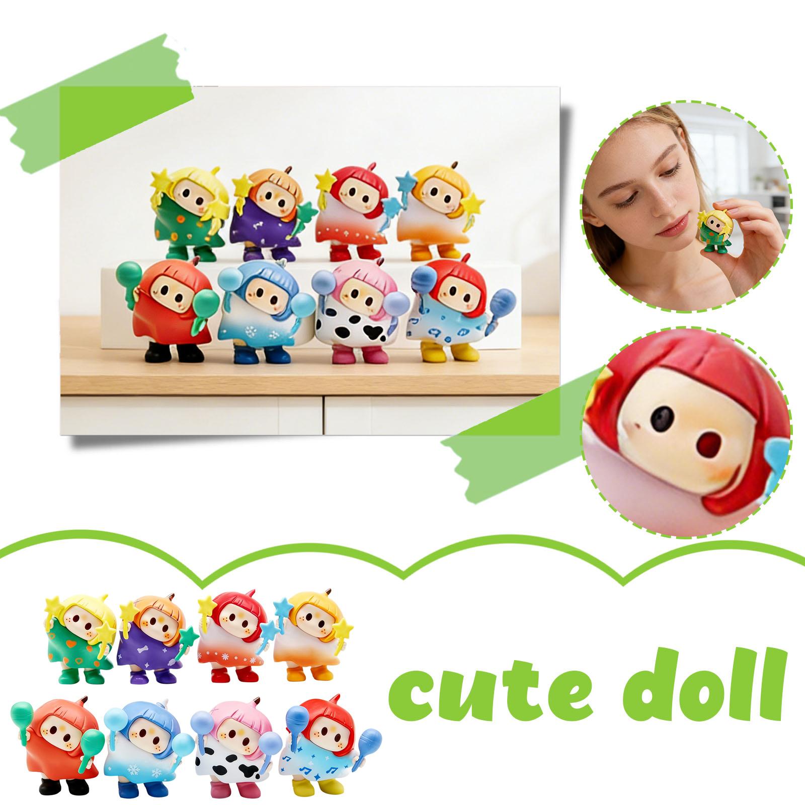 Non-movable Doll Collection Version Scale Doll Desktop Ornaments One Size