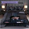 1PC Wednesday Pattern Bedding Quilt Set Quilt Cover Pillowcase Home Decoration Birthday Gift (1 * Duvet Cover + 2 * Pillowcase, Without Core)