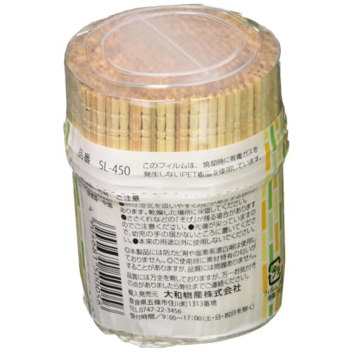 Daiwa Bussan Toothpicks, Natural, 6.5cm, SC, Bamboo, SL-450, Pack of 450