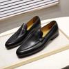Designer Fashi Mens Loafers Leather Handmade Black Brown Casual Business Dress Shoes Party Wedding Men's Footwear