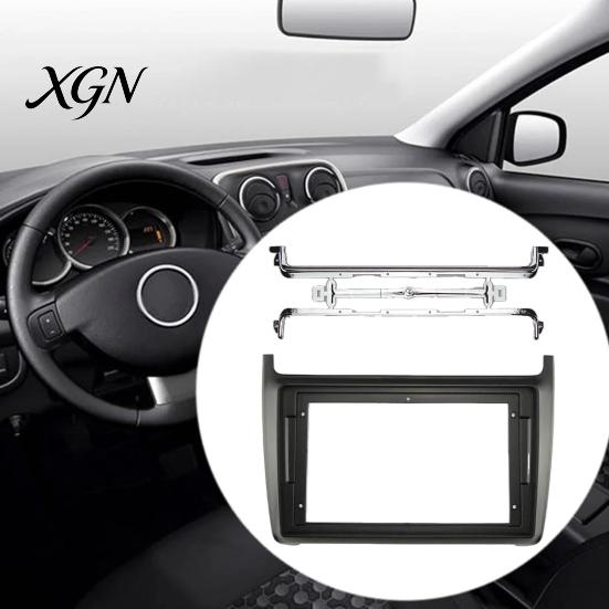 Dashboard Mounting Adapter 9 Inch Radio Dash Kit for Volkswagen 2014, Car Stereo Navigation Fascia Panel Center Control Trim with Brackets Screws,