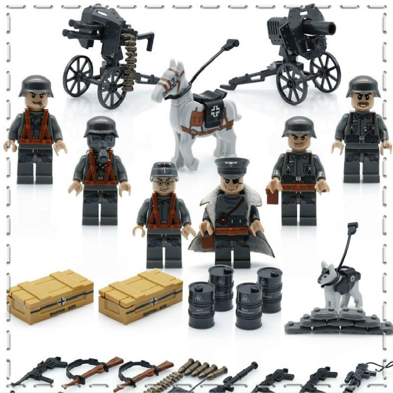 10PCS Sandbag Army Weapons Military Model Building Kits Bricks Block DIY