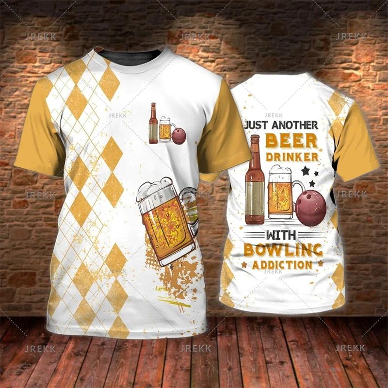 Maglietta da Bowling da Uomo Moda Estiva Streetwear Girocollo Casual Manica Corta Top da Palestra Abbigliamento Uomo Uniforme da Club Vestiti 4XL