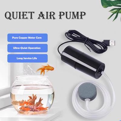 Pompe à air pour aquarium USB Ultra Silencieuse Mini Portable Aérateur d'oxygène pour aquarium domestique Voiture Pêche Petite pompe à oxygène Flux d'air stable