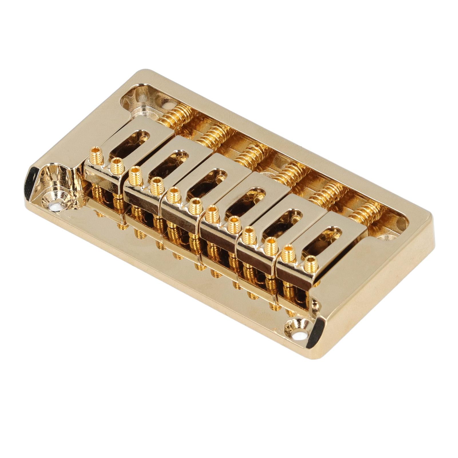 

Комплект бриджа для 6-струнной электрогитары, латунный, сквозной, без тремоло, гитарный бридж с ключом для St золотой