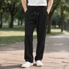 Mens Casual Trousers Men Corduroy Baggy Sweatpants, Drawstring Waist Straight Leg Joggers, Pants Solid Color Athletic for Jogging Gym Workout