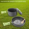 8PcsCelsiusset Portable Outdoor Travel Camping Picnic Cookware Cooking Pot Pan Bowel Set(Black)