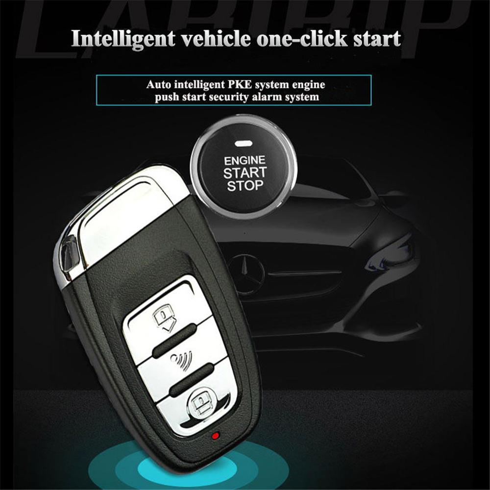 Car Alarm PKE Passive Keyless Entry One Button Start Stop Remote Start Engine
