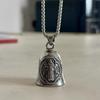 Saint Benedict Motorcycle Guardian Bell Retro Biker Good Luck Charm Religious Cross Key Chain