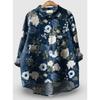 Summer Women's Loose Printed Round Neck Casual Plus Size Women's Long Sleeve T-shirt