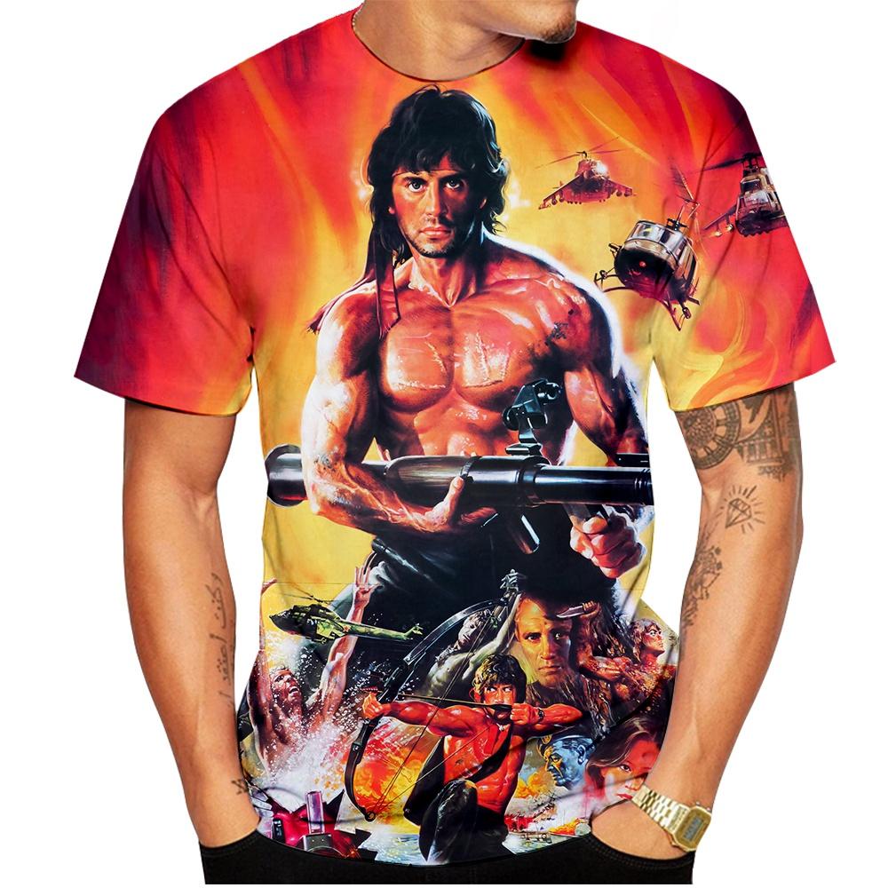 Sommer beliebt heißblütige Persönlichkeit klassischer Film 3D-Druck lässiges T-Shirt Rundhals Unisex bequemes T-Shirt