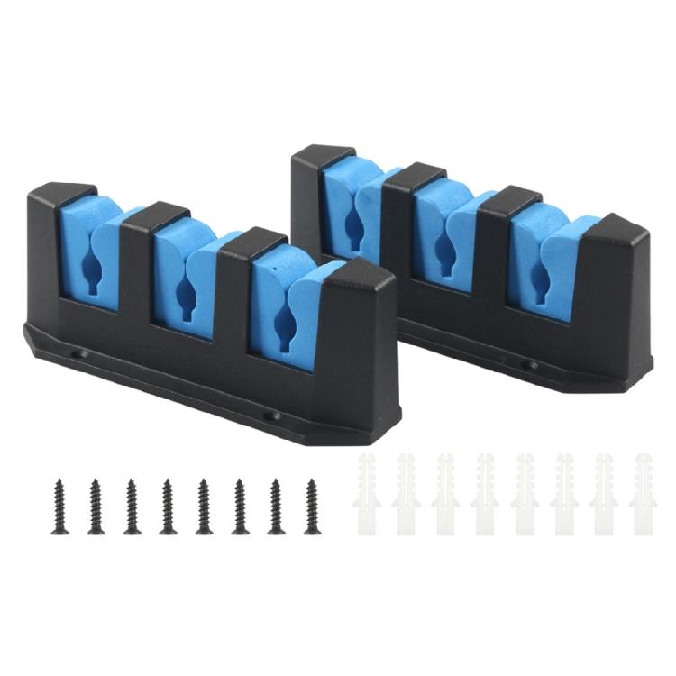 

Wall Mounted Fishing Rod Rack 3 Rod Horizontal Rod Holder Garage Fishing Poles Holder for Wall Garage Boats Enduring синій