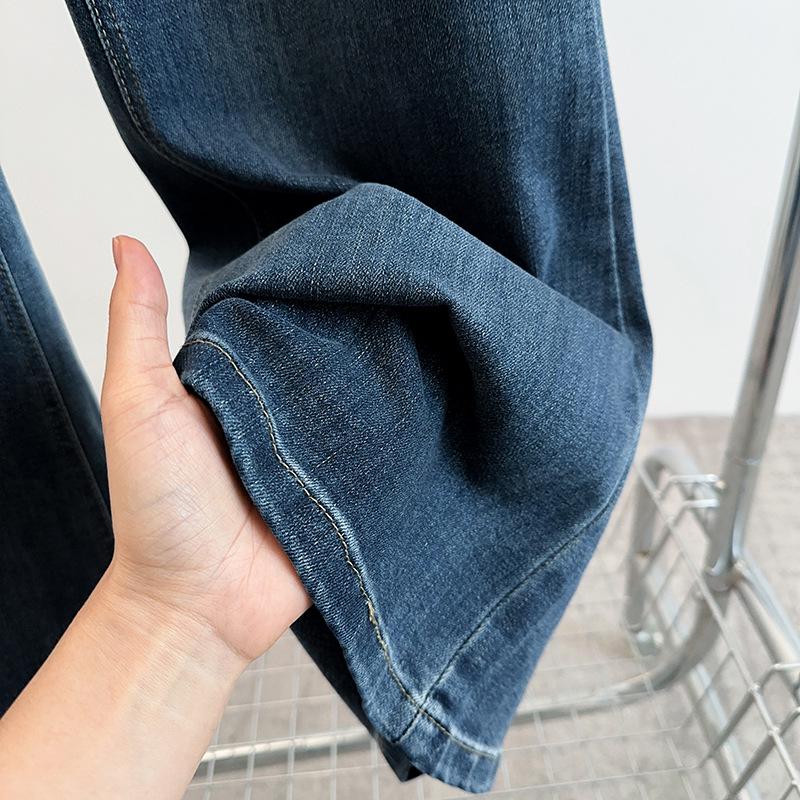 2025 Autumn Slimming High Waist Plus Size Bootcut Denim Pants