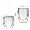 225ml/320ml Double Wall Glass Cup Drinking Glasses Transparent Coffee Mug Heat-resistant Tea Cup Latte Mocha Coffee Mugs Cafe