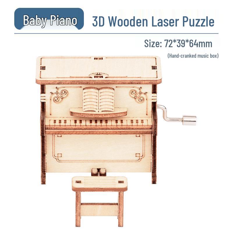 Children's Wooden Ferris Wheel Music Box Puzzle – DIY Carousel and Piano Assembly Toy