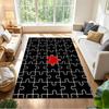Colorful Puzzle Pattern Background Non-Slip Home Carpet Design for Office Decor Living Room Bedroom Gift