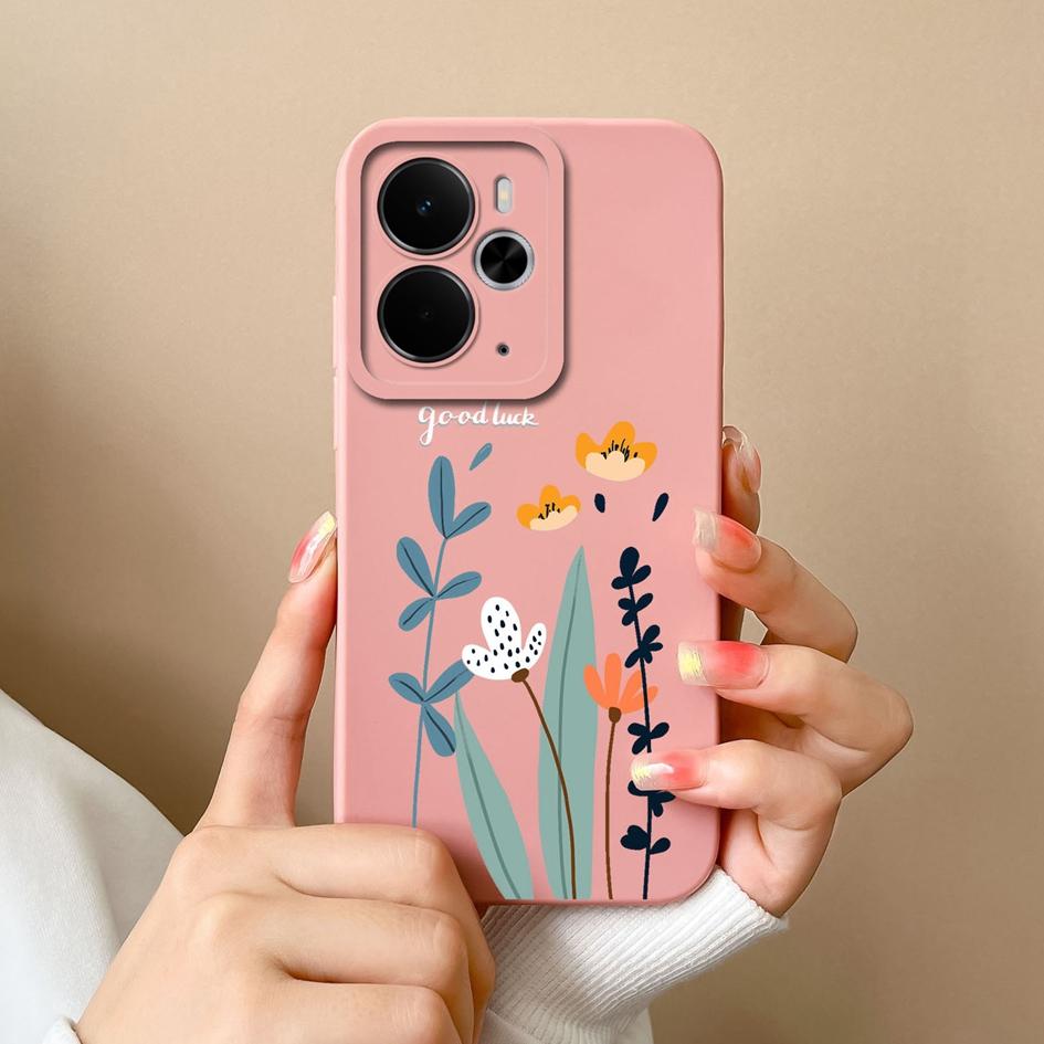 Pouzdro pro Oppo Realme Narzo 10 30 60 P3 C75x A5 Pro 14 14T 14X Luxusní pouzdra na telefon s květinovým potiskem Vysoce kvalitní nárazuvzdorný silikonový kryt pro Oppo