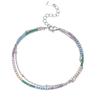 Zirkon-Regenbogenarmband, vielseitig und stapelbar, S925-Silberfarbe voller Diamanten, leichtes, luxuriöses Nischendesign, einfaches verstellbares Armband