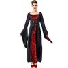 Halloween Costume Horror Carnival Black and Red Wizard Robe European Court Wizard Outfit Vampire Set