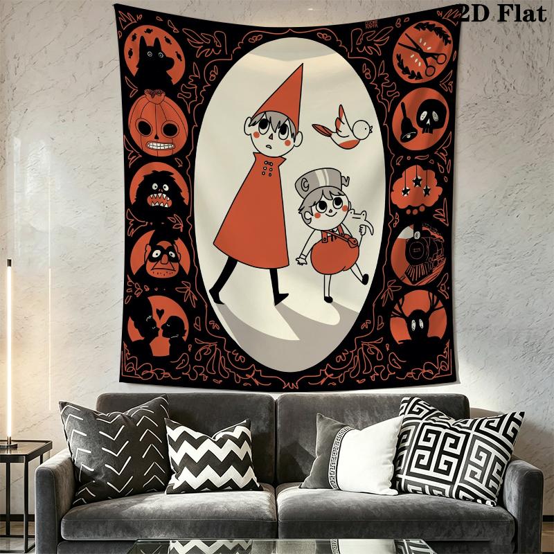 Over the Garden Wall Wall Tapestry Aesthetic Wall Hanging Printed Fabric Blanket Decorative Tapestries for Bedroom Living Room Home Decor