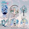 Large Standee Hatsune Miku Large Standee Anime Acrylic Desktop Decor Cartoon Figure Watching Drama Anime Merchandise