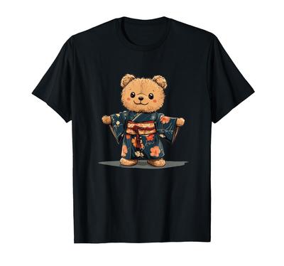 Lustiger Teddybär im Kimono für Japan-Liebhaber T-Shirt