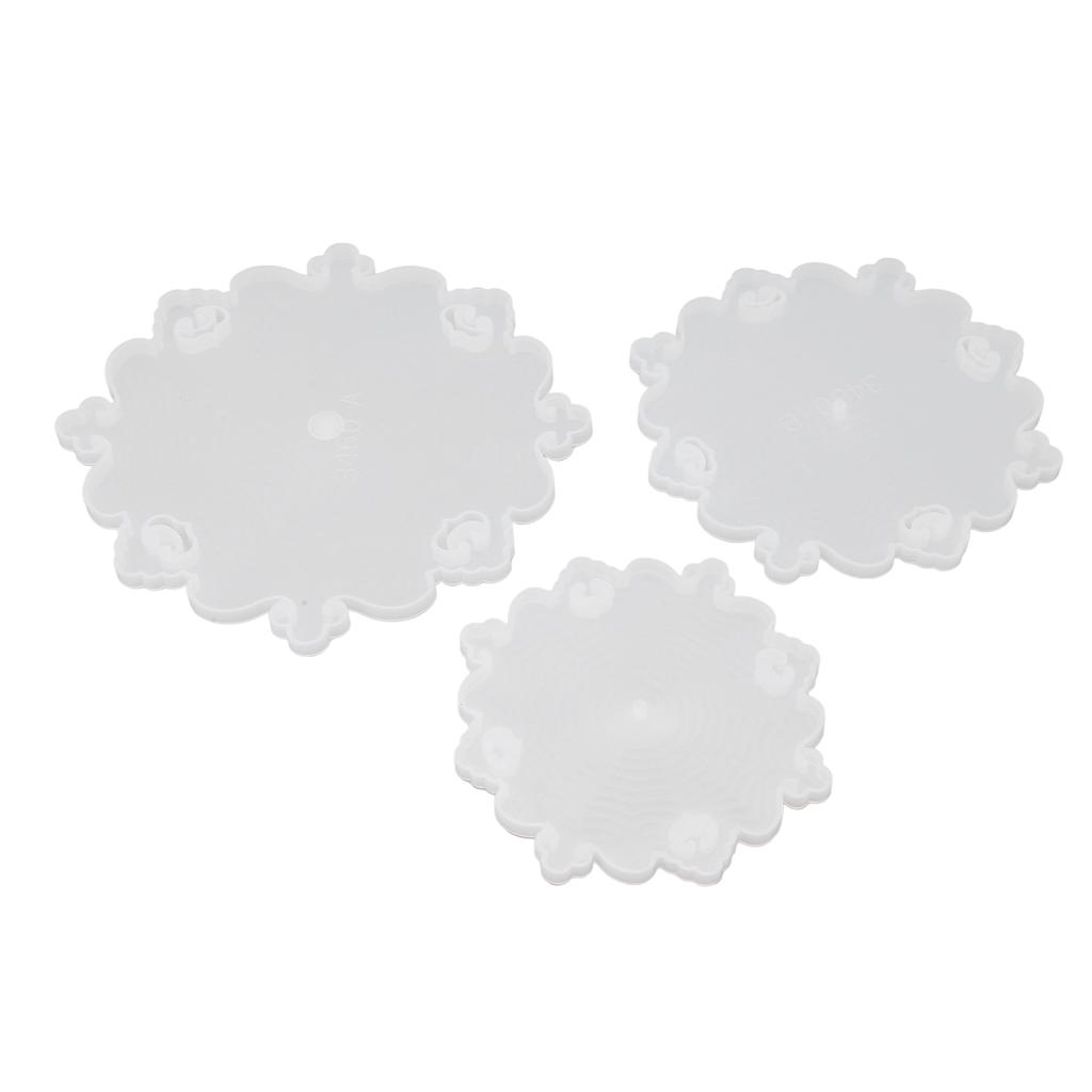 3pcs Silicone Molds European Style 3 Layer Laciness Casting Resin Mold Durable Reusable Easy Demoulding DIY Making