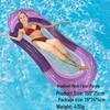 Inflatable PVC Float Recliner: Foldable Striped Swimming Bed
