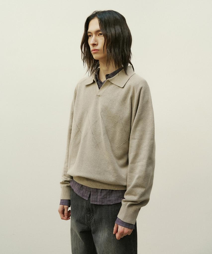 MINAV Raffine Soft Collar Knit [Mocha]