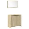 4 Piece Bathroom Furniture Set in Sonoma Oak Particleboard