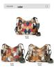 2024 Retro Color Block Large-Capacity Single Shoulder Crossbody Mummy Bag for Women