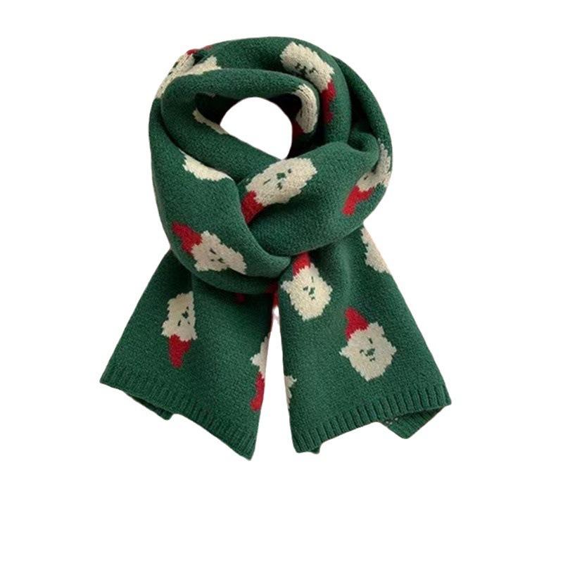 New red Christmas gift imitation cashmere scarf women's winter shawl trendy versatile scarf fashionable versatile