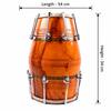 Indian Wooden Professional Bina Dholak No. 36B NB Musical Instrument With Bag