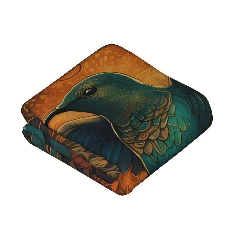 Hummingbird flower digital printed flannel blanket suitable for bedrooms, cars, outdoors, sofas,travel,offices,camping,best gift