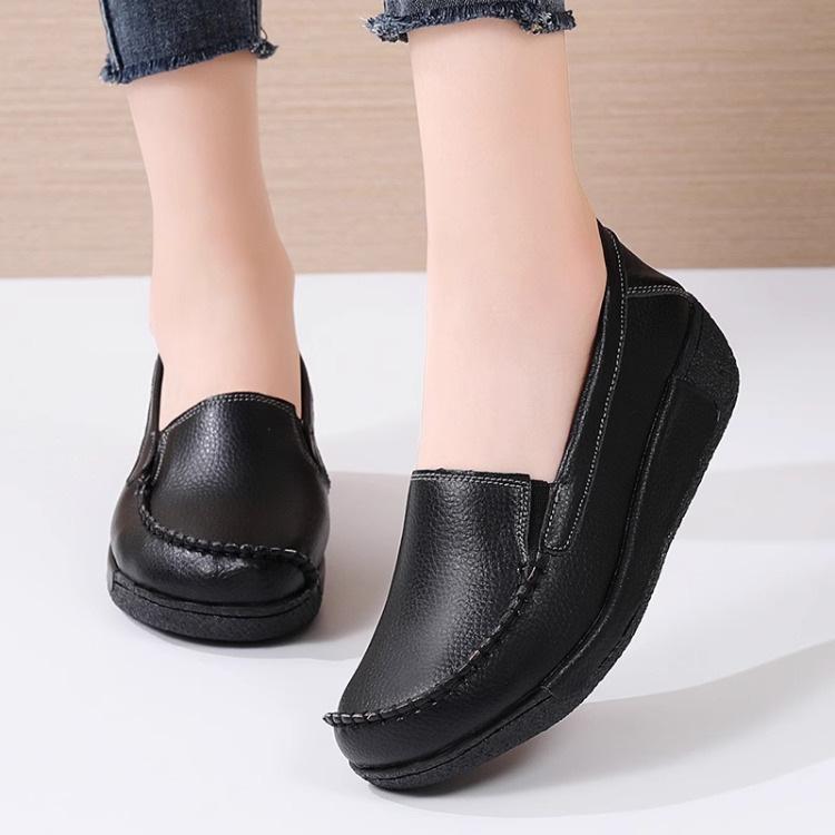 

Fashion Spring Autumn Thick soled Casual Single Shoes Comfortable Lazy Slope Heel Shallow Mouth Daily Casual Comfortable Women s Shoes 35