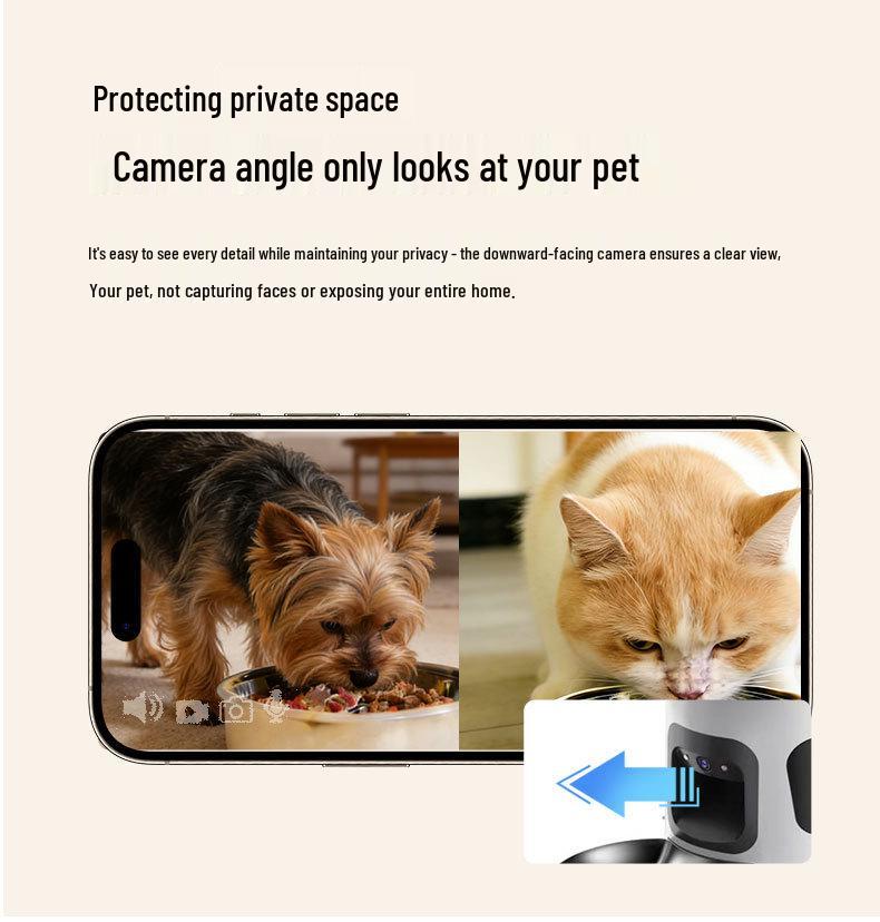 Smart Dual-Lens Automatic Cat Feeder with Camera