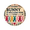 Easter Bunny Easter Egg Party Decorations Wooden Circular Signs Hanging Festival Atmosphere Welcome Doors