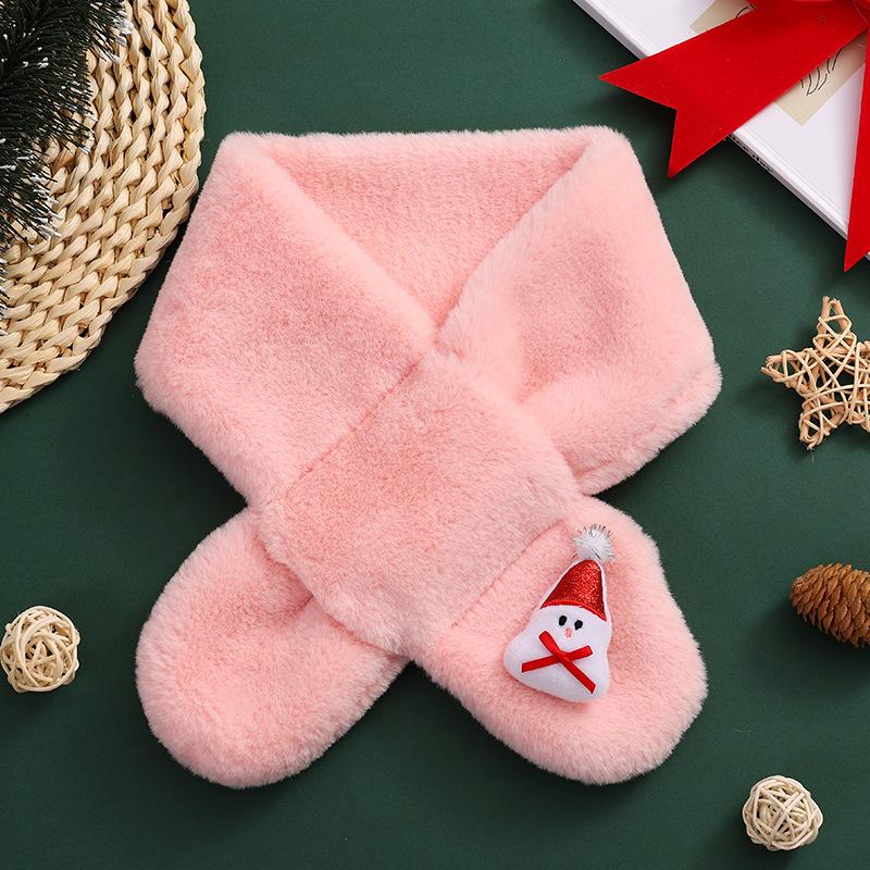 Children Scarf Kids Winter Faux Fur Neckerchief Autumn Boys Girls Warmer Neck Scarf Soft Cartoon Children´S Scarves New 1-13Y