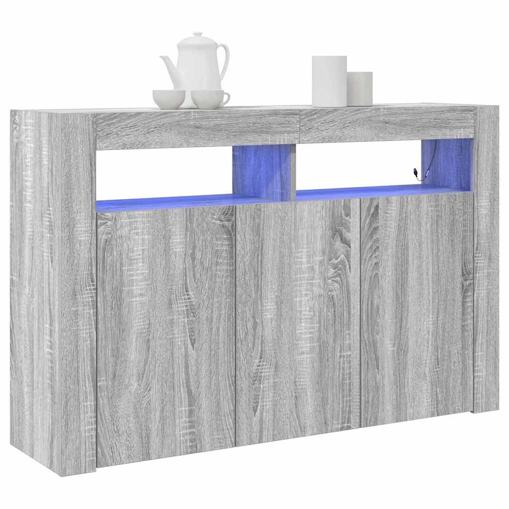 Sideboard Gray Sonoma 116 x 30 x 75 cm Particleboard
