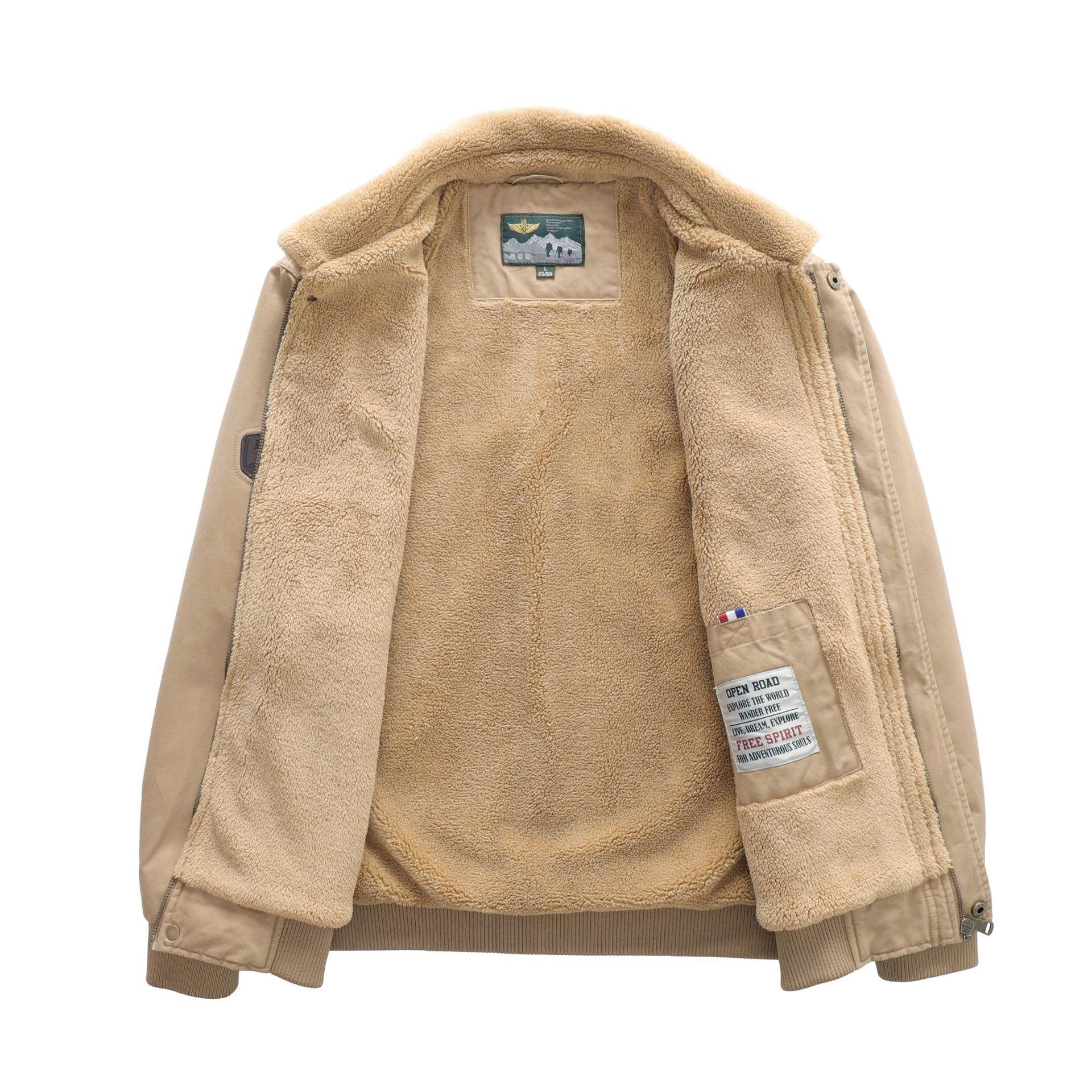 Мужская осенне-зимняя новая куртка из овечьего бархата — фото 5