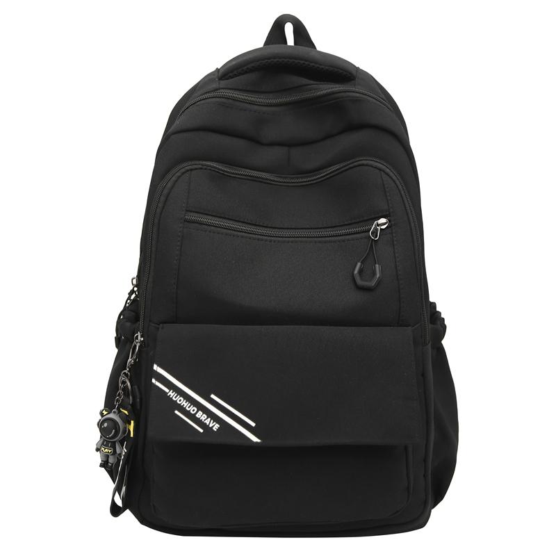 Dámský jednobarevný batoh College Style Velkokapacitní studentský školní batoh Batoh pro střední školy
