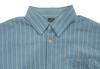 AZENDER Striped Oversized Short Sleeve Shirt Blue