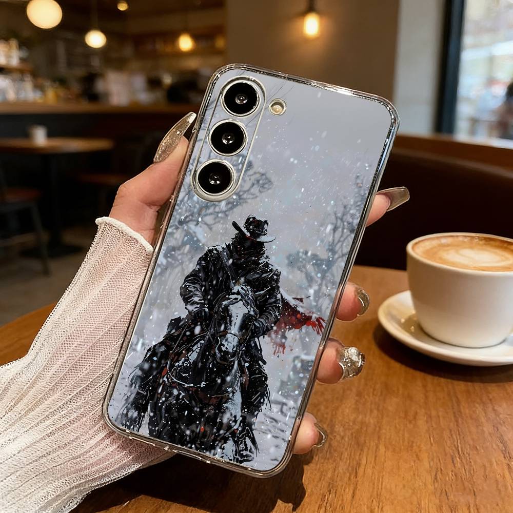 R-Red D-Dead Redemption RDR 2 Phone Case For Samsung Galaxy S24 S25 S23 S22 S21 Plus S24 S25 Transparent Cover Case